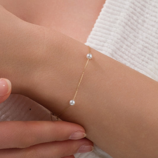 İnci Gümüş Bileklik