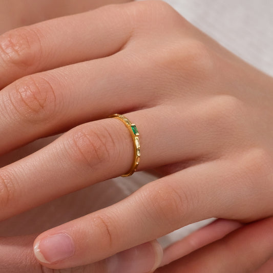 Zümrüt Gümüş Yüzük