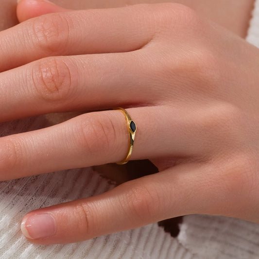 Onyx Gümüş Yüzük