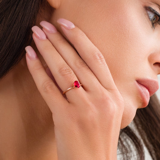 Ruby Gümüş Yüzük