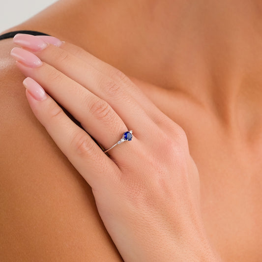 Sapphire Gümüş Yüzük