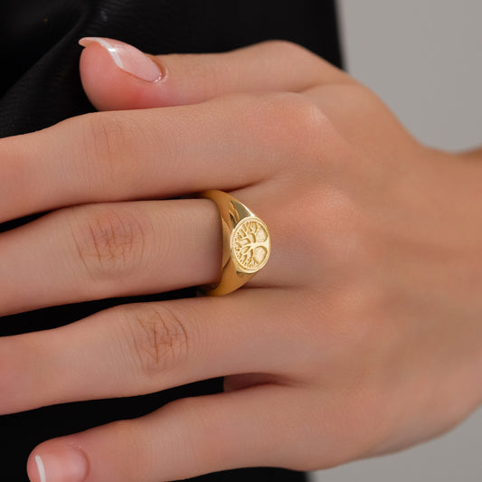 Hayat Ağacı Gümüş Yüzük