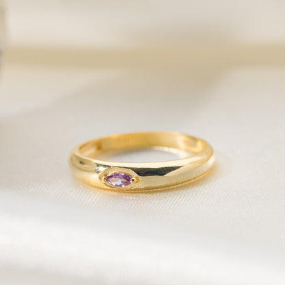 Amethyst Bombe Gümüş Yüzük