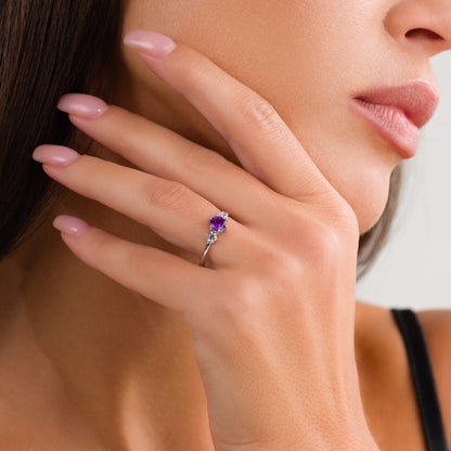 Amethyst Gümüş Yüzük